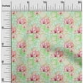 thumbnail image 2 of oneOone Silk Tabby Red Fabric Leaves & Clover Fabric For Sewing Printed Craft Fabric By The Yard 42 Inch Wide, 2 of 6