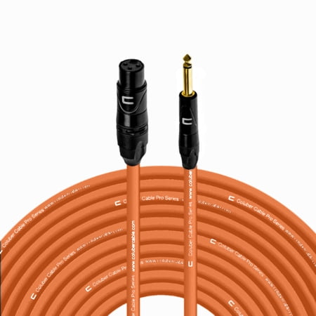 Coluber Cable - 3-Pin XLR Female to 1/4 TS Male 3-Pin Microphone Connector