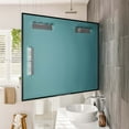 thumbnail image 5 of eviva  Black 42" x 30" Rectangular Black Metal Framed Mirror, 5 of 11