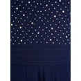 thumbnail image 6 of vastwit Girls Sparkly Rhinestone V-Neck Sleeveless Chiffon Pleated Dress for Wedding Banquet Prom Party Navy Blue 8, 6 of 7