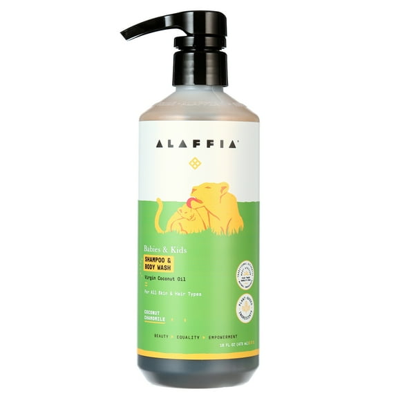 Alaffia Babies and Up Shampoo and Body Wash, Coconut Chamomile, 16 fl oz