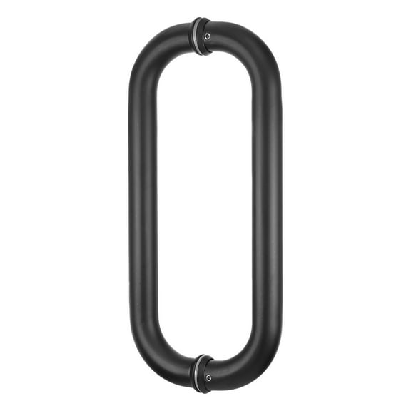 Uxcell 1 Pack Shower Door Pull, 11" Hole Center Back to Back Glass Door Handle, Black