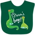 thumbnail image 3 of Inktastic Gram Boy Grandson Dinosaur Boys Baby Bib, 3 of 4