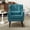 Teal, variant on MIKIBAMA Blackish Green Chenille Tufted Side Wingback Accent Chair