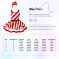 thumbnail image 7 of TiaoBug Kids Girls Chritsmas Candy Cane Costume Sequins Sleeveless Striped Figure Skating Tutu Dress Red 4, 7 of 7