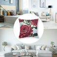 thumbnail image 5 of Roses Leaves Flowers Satin Pillowcase for Hair and Skin Pillowcase Pillow Case with Envelope Closure Throw Pillow Cover for Sofa Bad Couch Chair Car Home Decor - Standard, 5 of 7