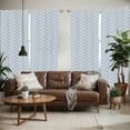 thumbnail image 2 of Ambesonne Modern Window Curtains, Diagonal Nested Squares, Each 28" W x 84" L, Slate Blue Blue White, 2 of 5