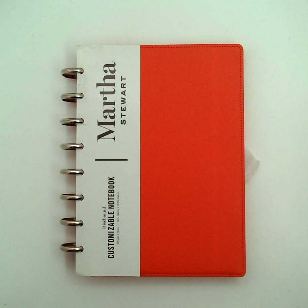 Martha Stewart Discbound Customizable Notebook, JuniorSize, Persimmon