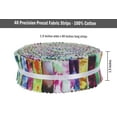thumbnail image 6 of Soimoi 40Pcs Tie Dye Print Precut Fabrics Strips Roll Up 1.5x42inches Cotton Jelly Rolls For Quilting - Multicolor, 6 of 9