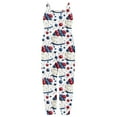 thumbnail image 3 of CCRFTGI Independence Day Girls Rompers Size 7-8 1776 Red Blue and White Sleeveless Jumpsuits Patriotic Spaghetti Straps White Overall 2025 Summer Cute Romper with Side Pockets,White 5-6 Years, 3 of 4