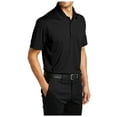 thumbnail image 4 of Yellow Rooster Mens Short Sleeve Eclipse Stretch Polo Shirt Deep Black L, 4 of 7