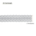 thumbnail image 2 of Unique Bargains 1.2 Inch Wide 25 Yard Lace Ribbon Floral Pattern Gray Lace Trim Ribbon for Gift Wrapping, Wedding Decor, 2 of 5