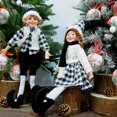 thumbnail image 4 of 2 piezas de muñecos de duende navideño para decoración del hogar, árbol de Navidad, adornos colgantes, elfos, precioso juguete para Año Nuevo, Navidad Natal, 4 of 5