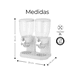 thumbnail image 2 of Dispensador De Cereal Despachador Doble Alimentos color blanco, 2 of 4