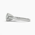 thumbnail image 3 of Solitaire Moissanite Cathedral Prong-Set 18k Ring, 3 of 6