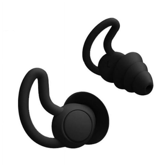 Black, Silicone Earplugs, High-end Shark Fin Sleep Earplugs, Waterproof, Soundproof, And Noise Reducing Soft Swimming Accessories