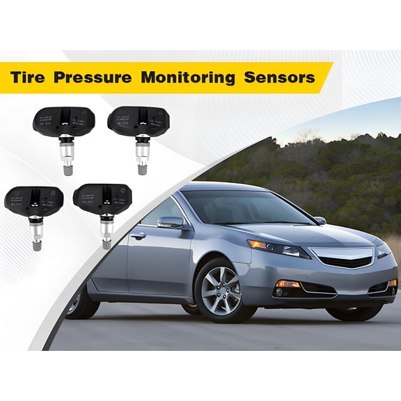 HUOEPU 4PCS TPMS Sensor, 315MHZ Tire Pressure Monitor System Sensors for Acura MDX TL RL 2005-2008, for Honda Ridgeline Odyssey Touring Pilot 2005-2008, 06421-S3V-A04