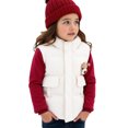thumbnail image 2 of AUNVITO Thermal Fleece Lined Bear Design Vest for Boys & Girls 1-12Y, Windproof Padded Coat, Loose Fit Short Quilted Jacket with Nylon & Spandex, 2 of 4