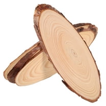 TABLZONE Rustic Wooden Slices Natural Wood Craft Supplies for Home Decoration and Projects 4 Pieces