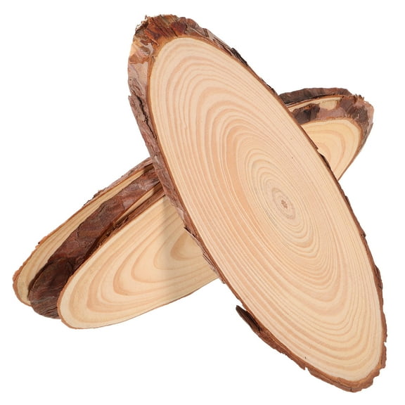 TABLZONE Rustic Wooden Slices Natural Wood Craft Supplies for Home Decoration and Projects 4 Pieces