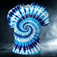 thumbnail image 3 of WAYUTE Men's Short Sleeve Tie Dye Casual Shirt Graphic Basic Tees Summer Short Sleeve Crewneck T-Shirt Fashion Outdoor,3XL, 3 of 5