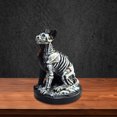 thumbnail image 5 of HmNPlay Halloween Cat Skeleton Figurine 6.3" Resin Day of The Dead Sugar Cat Statue Spooky Tabletop Decor Gift for Adults Party Home Office Desk, 5 of 7