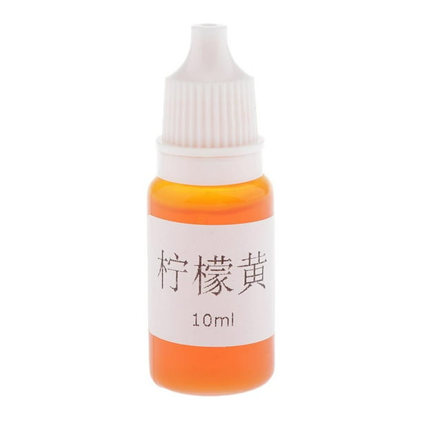 1 botella de 10 ml de tintes para jabón seguros, colorantes de bricolaje con certificación FDA MSDS para hornear y teñir 10ml de amarillo limón