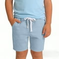 thumbnail image 3 of JTSRKL Kids Bermuda Shorts Cute Boys Athletic Shorts with Pockets Casual Drawstring Elastic Waist Beach Vacation Short Pants Light Blue 8-9 Years, 3 of 7