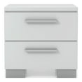 thumbnail image 4 of FOA Rayland 3pc Glossy White Wood Bedroom Set - King + Nightstand + Chest, 4 of 15