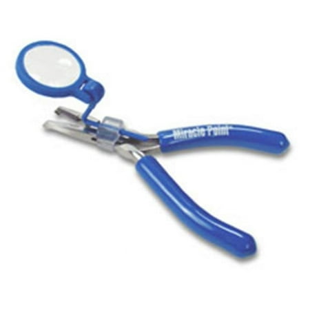 UPC: 0023661813314 | Miracle Point BNP8 Bent Tip Pliers with Magnifier
