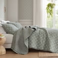 thumbnail image 6 of Farmhouse Bedding Sets Sage Green Queen Quilt Set with Ruffle Trim Lightweight Cozy Microfiber, 6 of 11