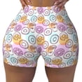 thumbnail image 2 of Lsque Donuts and Coffee Pattern High Waisted Biker Shorts for Women-Tummy Control Fitness Athletic Workout Running Yoga Gym Shorts,Moisture-Wicking-X-Large, 2 of 9