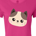 thumbnail image 4 of Inktastic Cute Cat, Little Cat, Cat Head, Brown Cat Women's T-Shirt, 4 of 5