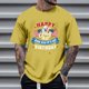 thumbnail image 1 of Tops para hombre, blusas y camisas de cuello redondo y manga corta para hombre, tops casuales de cuello redondo y manga corta con estampados especiales para hombre., 1 of 5