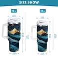 thumbnail image 6 of Yayeee 40oz Stainless Steel Tumbler with Straw and Handle Double-Wall Insulated Travel Water Bottle, Dark Mountains, 6 of 8