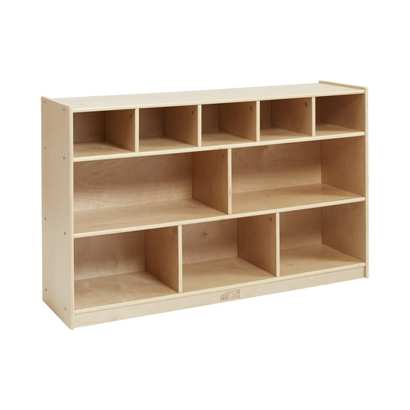 ECR4Kids 5 5 Mobile Storage and Tray Cabinet, Natural