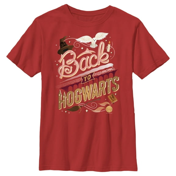 Boy's Harry Potter Back to Being a Wizard  Graphic Tee Red X Large
