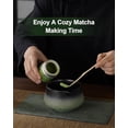 thumbnail image 3 of Matcha Whisk Set, 15oz Ceramic Matcha Set with Bowl and Bamboo Whisk, Scoop, (Chasen Holder) -Tea Towel, 5pcs Matcha Kit for Matcha Lovers, Sage Green, 3 of 9