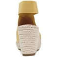 thumbnail image 5 of Gentle Souls by Kenneth Cole Women's Yellow Leather Charli Elastic Espadrille Wedge Sandals Size 10, 5 of 5