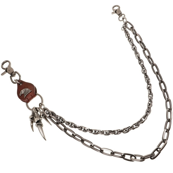 LABSERRON 1Pack Zinc Alloy Jeans Chain Men Hip Hop Fashion Accessory Brown Multi 22.79X5.89X1.18in