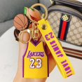 thumbnail image 2 of Baloncesto Lakers James muñeca juguete llavero bolsa de dibujos animados colgante coche llavero, 11 Feliz Sencillez, 2 of 5