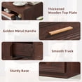thumbnail image 3 of LEYAOYAO Farmhouse 24" Nightstand with 2 Drawers, Modern Farmhouse Bedside Table with Open Shelf for Bedroom, Walnut, 3 of 9