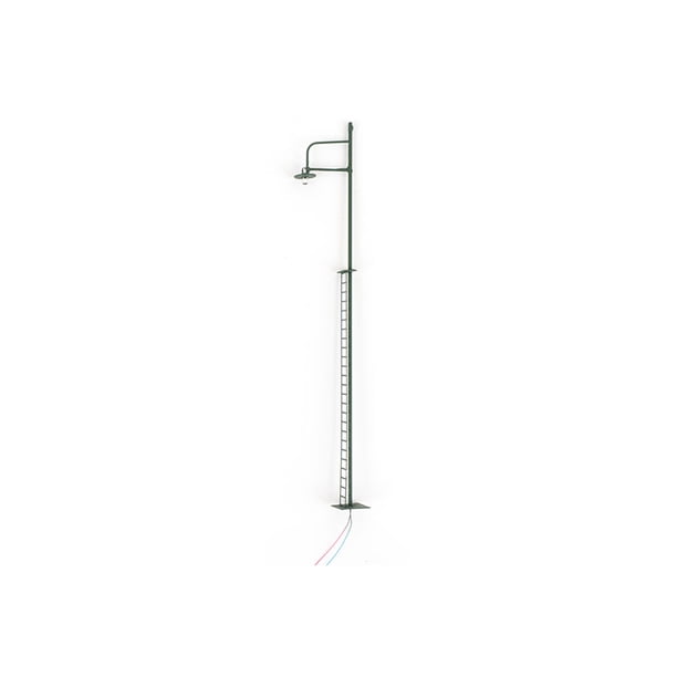 Yuarrent Modelo de lámpara de vía férrea, farola de escala clásica con escalera, accesorios de construcción, manualidades de un solo cabezal, diseño Artesanía Verde (Escala 1:120) Yuarrent HA064511-09