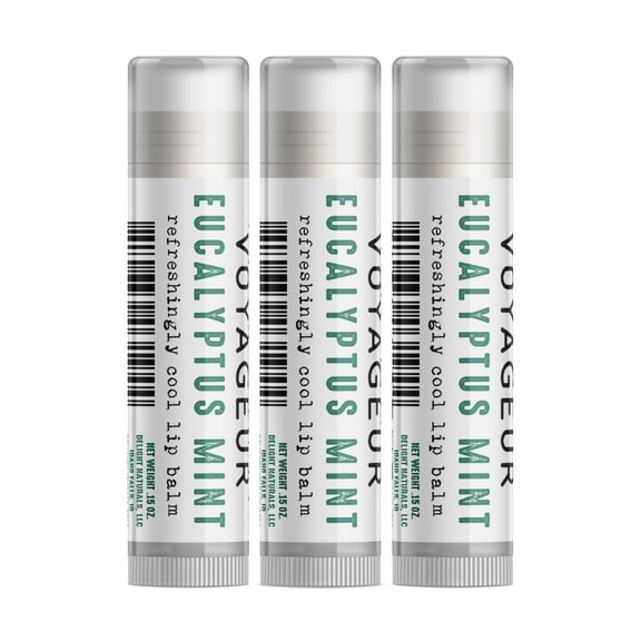 Delight Naturals Voyageur Eucalyptus Mint Lip Balm - 3 Pack