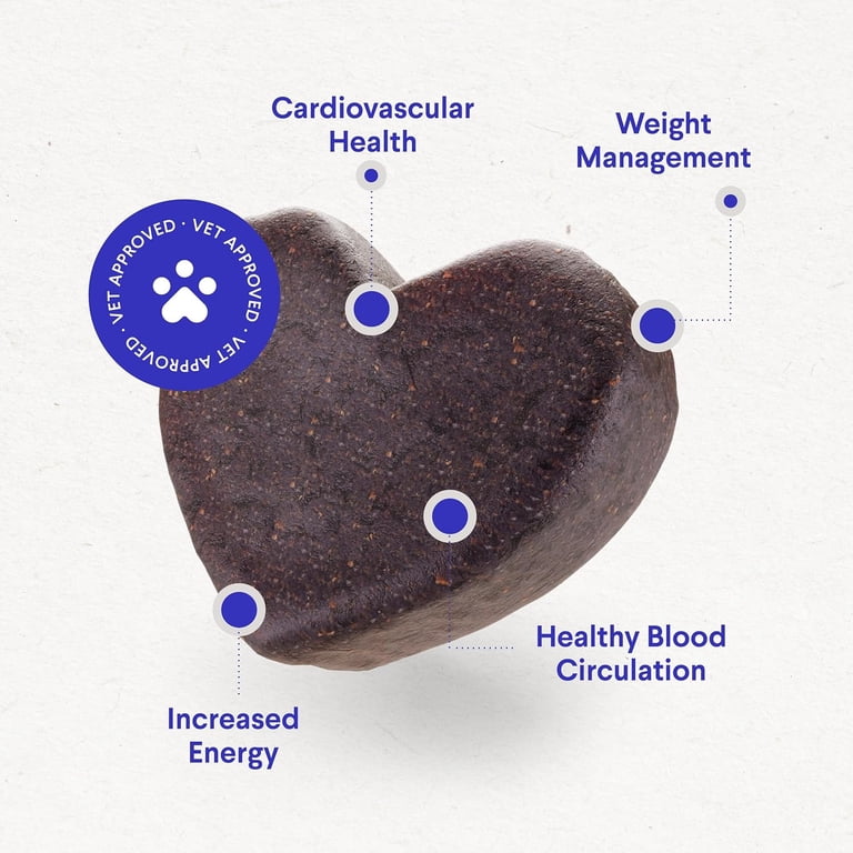 Wonder Paws Cardio Support Supplements for Dogs, Heart Health, Circulation,  Energy, 90 Chews