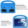 thumbnail image 2 of Portable Heavy Duty Kids Case for Samsung Galaxy Tab A9 Plus 11" 2023, EVA Shockproof Armor Military Grade Lens Protection Case with Kids Friendly Handle Foldable Stand Bracket Case, Blue, 2 of 9