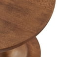 thumbnail image 4 of Modway Lina Round Wood Side Table with Tapered Pedestal Base in Walnut, 4 of 8