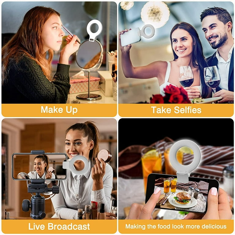 Inspack 80 LED Selfie Light With Clip - Rechargeable Phone