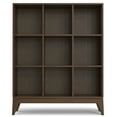 thumbnail image 5 of Simpli Home Harper 52 inch x 42 inch Solid Wood Mid Century Modern 9 Cube Storage in Walnut Brown, 5 of 11
