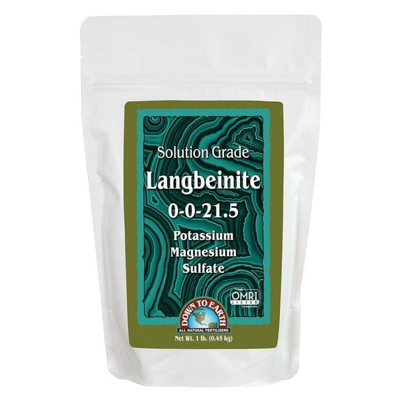 Down To Earth All Natural Fertilizers Solution Grade Langbeinite 0-0-21.5, 1 lb Pouch